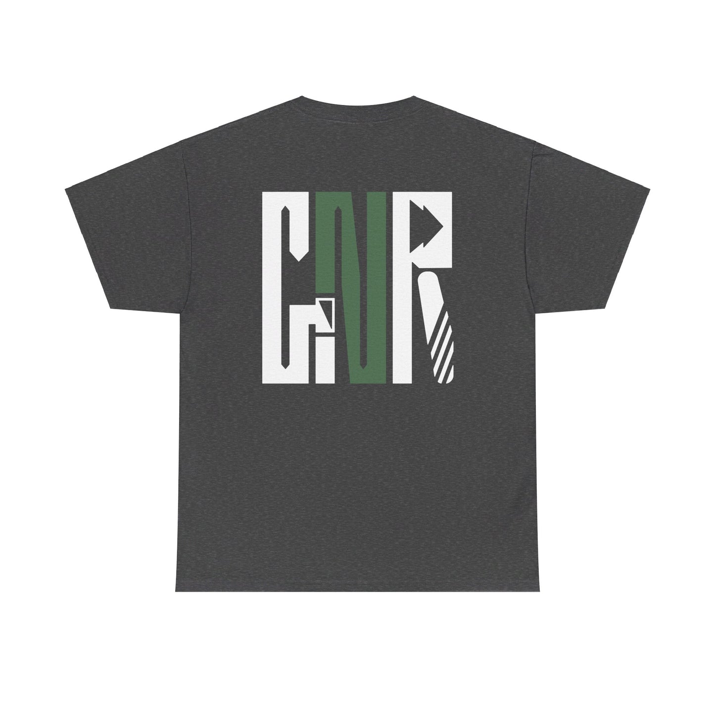 Large Logo on back [White & Green]