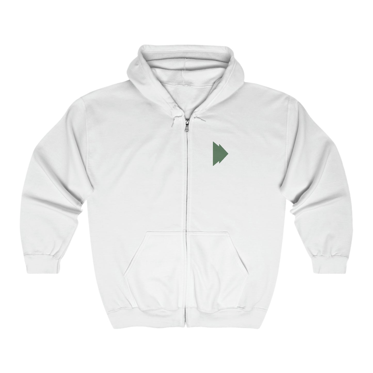 Zip Up Hoodie Large Logo on back [Black & Green]